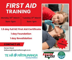 First Aid training in March
